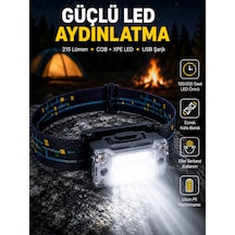 Taşınabilir Şarjlı Led Fener Xpe95lm Cob120lm Manyetik Gövde Yeni Nesil - Lisinya Siyah