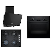 Bosch HBF534EB3T - POP6C6O10O - DWK63PJ60T 61T 3'lü Ankastre Set Siyah 273