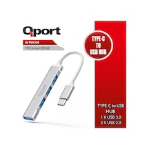 Qport Q-TUC05 Type-c To 4 Port Usb Çoklayıcı