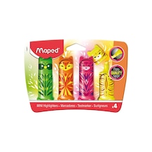 Maped Fluo'peps Mini Friends Fosforlu Kalem 4 Renk 743677 Çok Renkli
