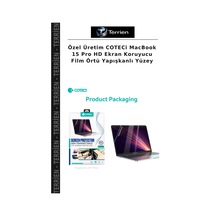 Özel Üretim Coteci Macbook 15 Pro Hd Ekran Koruyucu Film Örtü Yapışkanlı Yüzey