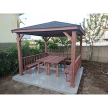 Şen Mobilya Ahşap Çardak Pergola P025 Maun