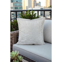 Kırlent Kılıfı İthal Kadife Kumaş - 45x45cm Yumuşak Dokulu Çift Taraflı Özel Tasarım Kırlent Kılıfı Beyaz
