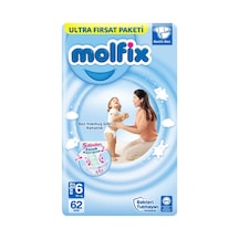 Molfix Ultra Fırsat Bebek Bezi Ekstra Large 62'li 3d Elastik Gövde 2'li Ekonomik Paket - 2 Adet Tarı XL