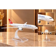Özel Üretim Anı Hatıra Tasarım Metal Turkısh Aırlınes Yolcu Uçağı Maketi Standlı Dekoratif