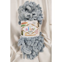 Puffy Koyu Gri El Örgü İpi 100gr. 9mt. 5'li Paket - Renk: 428