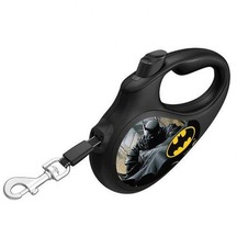 Waudog Collar Geri Çekilebilir Köpek Gezdirme Tasması Siyah Batman Desenli S 15 Kg Kadar, 5 Mt Siyah