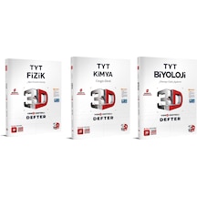 3d Yayınları 2024 Tyt Fizik + Kimya + Biyoloji Video Destekli Defter Seti 3 Kitap