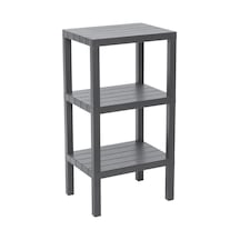 3 Raflı Gri Modüler Ünite Plastik 38x29x74 Cm 5468 Çok Renkli