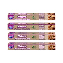 Natura 4 Adet Ağartılmamış Organik Hazır Kesilmiş Pişirme Kağıdı 10'lu Çok Renkli
