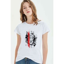 Lion King Baskılı Beyaz Kadın Tshirt