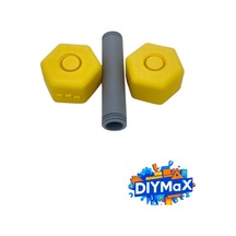 Dambıl Bebek Çıngırağı Fitness Temalı Oyuncak Dumbell 14 CM Yenidoğan - Yeşil