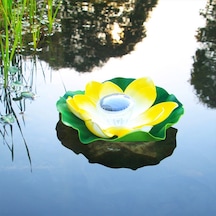 Cbtx Bahçe Aydınlatma Güneş Enerjili Açık Su Geçirmez Yüzen Işık Bahçe Avlu Lotus Işığı Açık Sarı