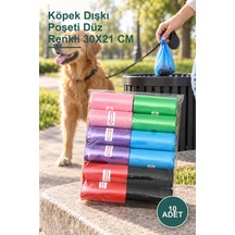 10 Adet Köpek Dışkı Poşeti Düz Renkli 30x21 Cm