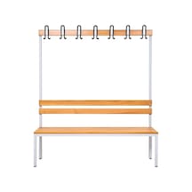 Ayakkabılıksız 4 Ayaklı Tek Taraflı Bank, Kanca Şeritli Bank, 7 Kanca, 150x43x170 Cm, Spor Bankı