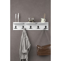 İskandinav Duvar Askılığı Beyaz Çok Renkli
