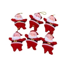 6 lı Noel Baba Yılbaşı Ağaç Süsü