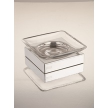 Inda Mito Sabunluk Şeffaf Krom Cam Inda Mito Sabunluk Şeffaf Krom Cam