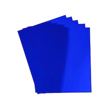 Aynalı Metalik Metalize Fon Kartonu Mavi 50x70cm 5 Adet Tek Renk