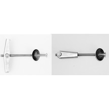 Metal Alçıpan Paraşüt Dübel Vidalı - 8 Cm - 1 Adet Dübel Diğer