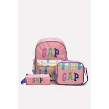 Gap Kız Çocuk 3'lü Okul Seti İlkokul Çantası & Beslenme & Kalemlik 12800 Pembe