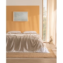 Cyan Tek Kişilik %100 Pamuk Yatak Örtüsü - Beyaz/bej 8684427353240 Çok Renkli