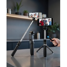 Selfie Çubuğu Bluetooth Uzaktan Kumandalı Uuczzzselfieçubuğuuu1