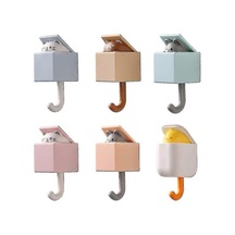 Kedi Kancalı Kapı Askısı - 6 Adet Sevimli Dikişsiz Anahtar Şemsiye Havlu Başlık Kancası Gri Kedi Diğer