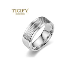 Gümüş Yeni Ürün Titanyum Çelik Erkek Yüzük Moda Mizaç İş Tarzı Çift Yüzük Gandal Takı 12 Gümüş