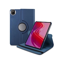 Huawei Honor Pad X7 360 Tablet Deri Kılıf - Lacivert Arka Kapak