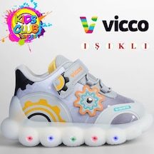 Vicco Port Ortopedik Taban Işıklı Çocuk Bot Gri