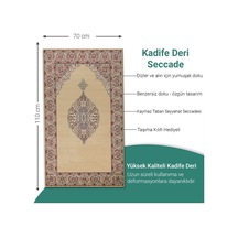 Ravabi Rug Araç İçi Ve İşyeri İçin Deri Tabanlı Namazlık, Çantalı Hediyelik Seyahat Seccadesi 70x110cm 21231017