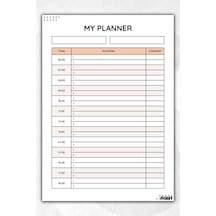 Zamansız Çok Amaçlı Günlük Haftalık Aylık Planlayıcı - A4 Ebat Yapılacaklar - 30 Yaprak - Planner - 2639 Çok Renkli