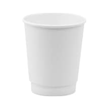 Double Wall Beyaz Karton Bardak 8 Oz - 30 Adet