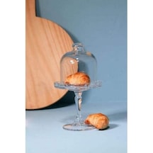 Mini Patisserie Ayaklı Cam Kapaklı Servis Tabağı