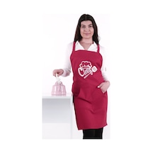 Unisex Master Chef Kanguru Model Mutfak Önlüğü Bordo