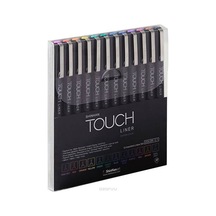 Touch Liner Teknik Çizim Kalemi 12Li Set Renkli Sh4301205