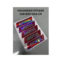 5 Adet Hologram Sticker Seti Kırmızı 4x15 Cm