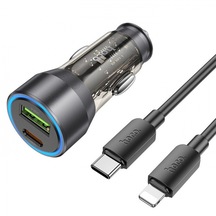 Hoco-nz12a Action Pd43w Usb + Type-c Araç Çakmaklık Hızlı Şarj -2