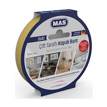 Mas Çift Taraflı Köpük Bant 19 Mm X 5 Metre Çift Taraflı Köpük Bant