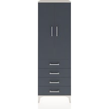 Hyperion Dolap Tek Raflı 4 Çekmeceli Tek Askılı 60x44x182 Ayt... Aytaşı