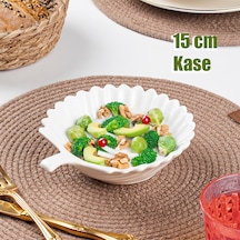 Porsima 1747n Porselen Kase Yaprak Desenli Derin Salata Kase 15cm