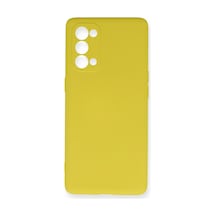 Reno 5 Pro Kılıf Nano İçi Kadife Silikon - Sarı İtdark27344