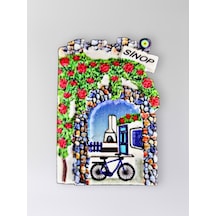Sinop Polyester Kabartmalı Magnet 5,5 X 7 Cm Dekoratif Hediyelik Buzdolabı Süsü Kod:1552