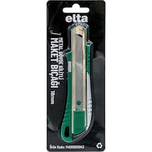 Elta 14000005043 Metal Gövde Kilitli Geniş Maket Bıçağı 18 Mm