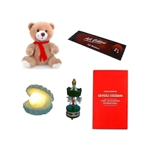 Eşe Sevgiliye Güzel Romantik Hediye Peluş Ayı İstiridye Lamba