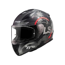 Ls2 Rapıd 2 Cırcle Mat Tıtanıum-turuncu Kask Gri