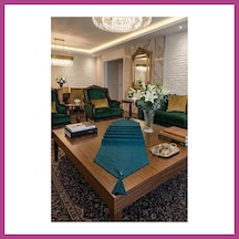Gees Global Çizgili Tek Runner, Colber Tek Runner 40x140cm Petrol Gbzs