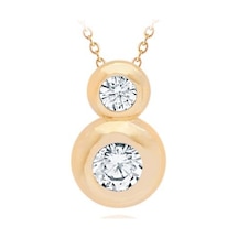 Diamond Line-Gülaylar - Sarı Altın 14 Ayar Trend Kolye N11.25331