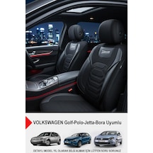 Titanyum Serisi Lüks Keten Üniversal Oto Koltuk Kılıfı Volkswagen Bora-golf-jetta-polo Uyumlu Siyah